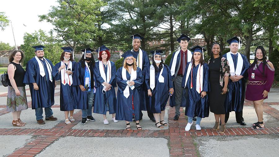 2021 Graduates in Caps and Gowns